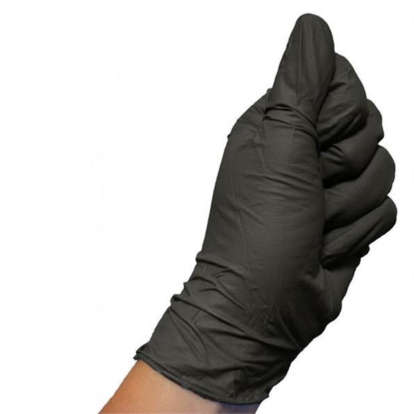 Disposable Nitrile Gloves Black L - Box of 60pce